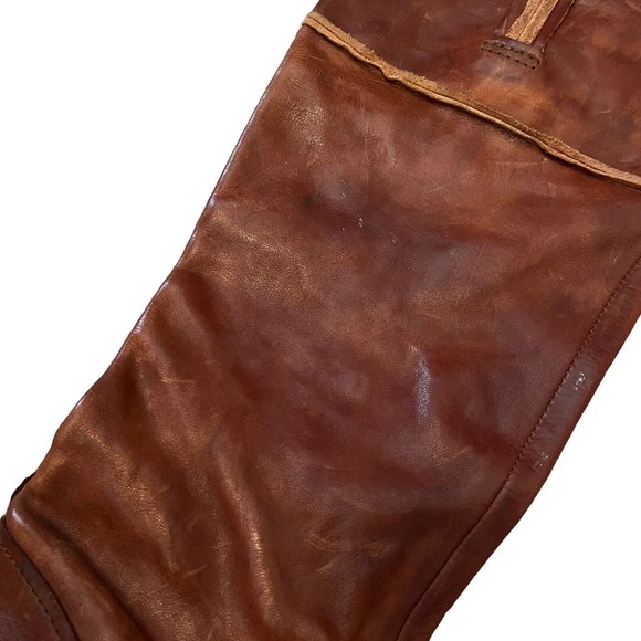 Frye Shirley Artisan Tall Riding Boots Brown Leather Pull On - Picture 12 of 15